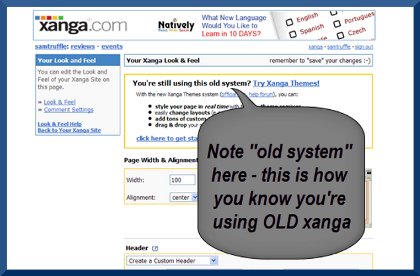 xanga - Old System