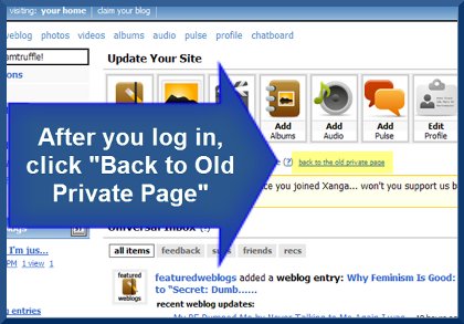 xanga - Back to Old Private Page