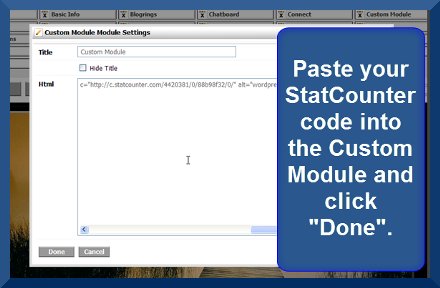 xanga - Paste Code into Custom Module